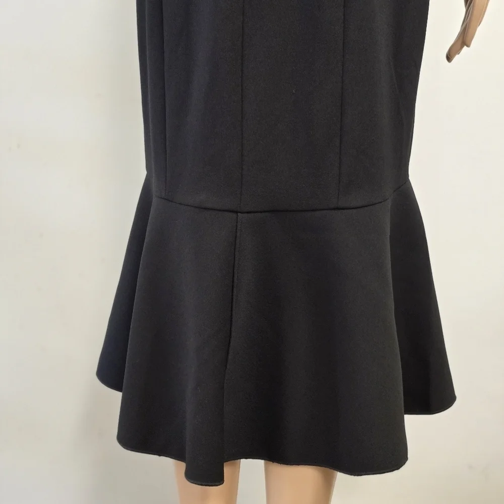 Laura Elegant Black Lace Trim Dress Size 10 Bow And Lace Embellishment - Picture 7 of 10